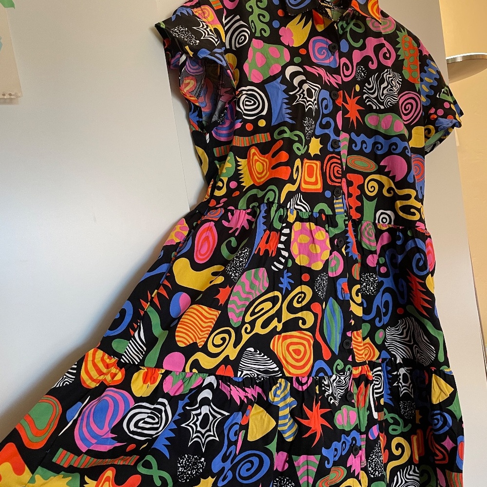 Nooworks NWT Eloise Party Mix dress size L dress with sleeves - Picture 4 of 5